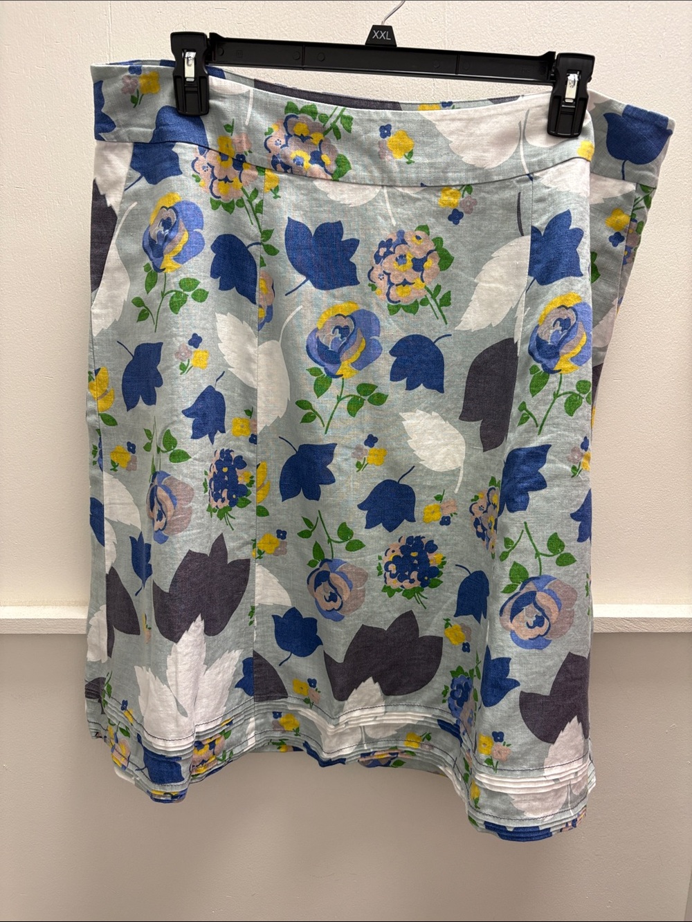 Boden Blue & White Floral A-Line Skirt